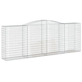 Arched Gabion Baskets 10 pcs 400x50x140/160 cm Galvanised Iron 3147030