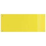 Kitchen Backsplash 2 pcs Yellow 100 x 40 cm Tempered Glass 3415479