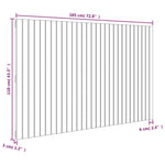 ZNTS Wall Headboard White 185x3x110 cm Solid Wood Pine 824964
