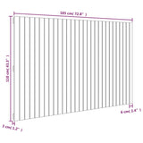 ZNTS Wall Headboard White 185x3x110 cm Solid Wood Pine 824964