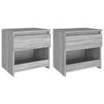 ZNTS Bedside Cabinets 2 pcs Grey Sonoma 40x30x39 cm Engineered Wood 815132