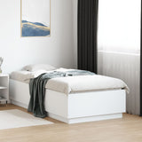 Bed Frame with LED without Mattress White 90x190 cm Single 3209660