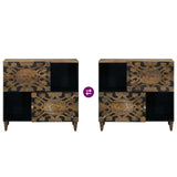 Sideboard with Storage Brown 80 x 33.5 x 75 cm Solid Mango Wood 4018359