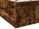 Daybed Smoked Oak Engineered Wood 90 x 200 cm Storage Daybed 3280248