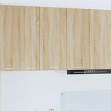 Hanging Cabinet with Door Sonoma Oak and White 40 x 31 x 80 cm 884260