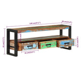 TV Cabinet 120x30x45 cm Solid Wood Reclaimed 351671