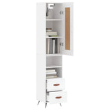 Highboard White 34.5x34x180 cm Engineered Wood 3200233