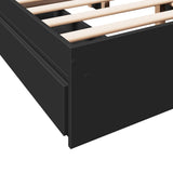 Bed Frame with Drawers without Mattress Black 120x190 cm Small Double 3280700
