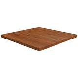 Square Table Top Dark Brown 60x60x2.5cm Treated Solid Wood Oak 343044
