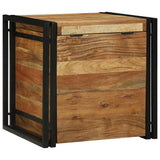 Storage Box Brown and Black 50 x 50 x 50 cm Solid Acacia Wood 4016744