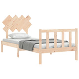 Bed Frame without Mattress Single Solid Wood Pine 3193431