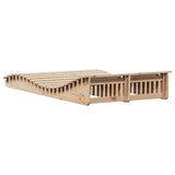 Sun Lounger 205x110x31.5 cm Solid Wood Pine 832588