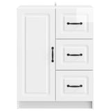 Sideboard High Gloss White 66 x 34.5 x 87 cm Engineered Wood 895779