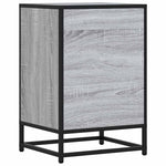 ZNTS Bedside Cabinet Grey Sonoma 40x34.5x60 cm Engineered Wood and Metal 848722