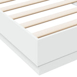 Bed Frame without Mattress White 90x200 cm Engineered Wood 839602