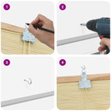 Roller Blind Natural 130 x 160 cm Bamboo 42039754