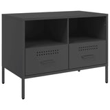 TV Cabinets 2 pcs Black 68x39x50.5 cm Steel 843043