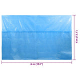Pool Cover Blue Thick PE film with air chambers 600 x 400 cm 92959