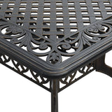 Garden Dining Set Bronze Cast aluminium 5 Piece Durable 3216308