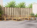 Outdoor Sofa Set 6 pcs White 79 x 79 x 37 cm Solid Acacia Wood 3386483