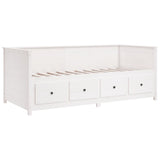 Day Bed without Mattress White 100x200 cm Solid Wood Pine 820897