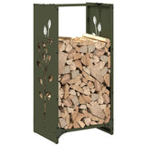 Firewood Rack Olive Green 40x30x80 cm Cold-rolled steel 864222