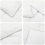 Duvet and Bed Pillow Set White 155 x 220 cm Bamboo Fiber 42041955