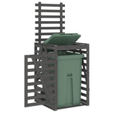 Wheelie Bin Storage Grey 84x90x128.5 cm Solid Wood Pine 825102