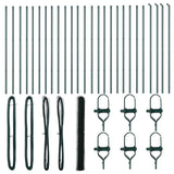 Fence with Posts Green 1.5 x 50 m PVC-coated steel 3352723