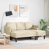 Sofa Set 2 pcs Cream 173 x 131 x 67 cm Fabric 3329258