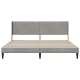 Bed Frame with Headboard Light Grey 180 x 200 cm Velvet 42027536