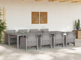 Garden Dining Set 9 pcs White Polypropylene 3378743