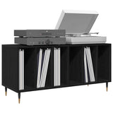 Record Cabinet Black Oak 100 x 38 x 48 cm Engineered Wood 862901