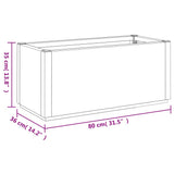 Garden Planter White 80x36x35 cm PP 368776
