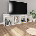 ZNTS Book Cabinet/TV Cabinet High Gloss White 36x30x143 cm Engineered Wood 800150