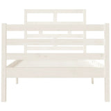 Bed Frame without Mattress White 90x190 cm Single Single Solid Wood 3101249