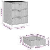 Garden Storage Cabinet Brown 55x59x69 cm Poly Rattan 365556