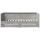 Daybed Concrete Grey Engineered Wood Single 3280856