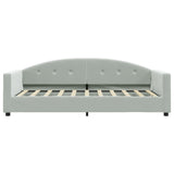 Daybed with Trundle without Mattress Light Grey 90x190 cm 3197391