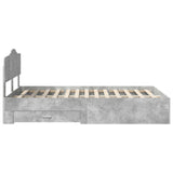 Bed Frame Concrete Grey 120 x 200 cm Engineered Wood 3413214