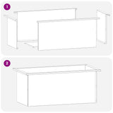 Garden Planter with LED Black 40 x 80 x 40 cm Steel 8008154