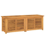 Garden Storage Box with Bag 150x50x55 cm Solid Wood Teak 363272