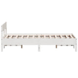 Bed Frame without Mattress White 120x200 cm Solid Wood Pine 842755