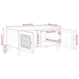 Coffee Table White 80 x 54 x 40 cm Engineered Wood 4018121