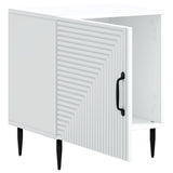 Bedside Cabinet White 43 x 34.5 x 50 cm Engineered Wood 894795