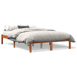 Bed Frame without Mattress Wax Brown 120x190 cm Small Double Solid Wood Pine 844839