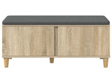 Hall Bench with Cushion with Storage Sonoma Oak 80 x 38 x 46 cm 891530