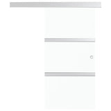 Sliding Door with Soft Stops ESG Glass and Aluminium 76x205 cm 288055