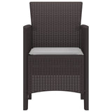 Garden Chair 2 pcs Brown Polypropylene 847455