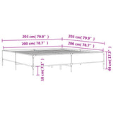 Bed Frame without Mattress Sonoma Oak 200x200 cm 3279778